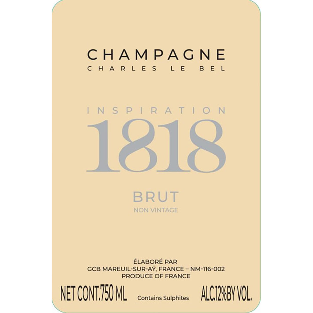 Charles-le-Bel 'Inspiration 1818' Brut, Champagne, France NV