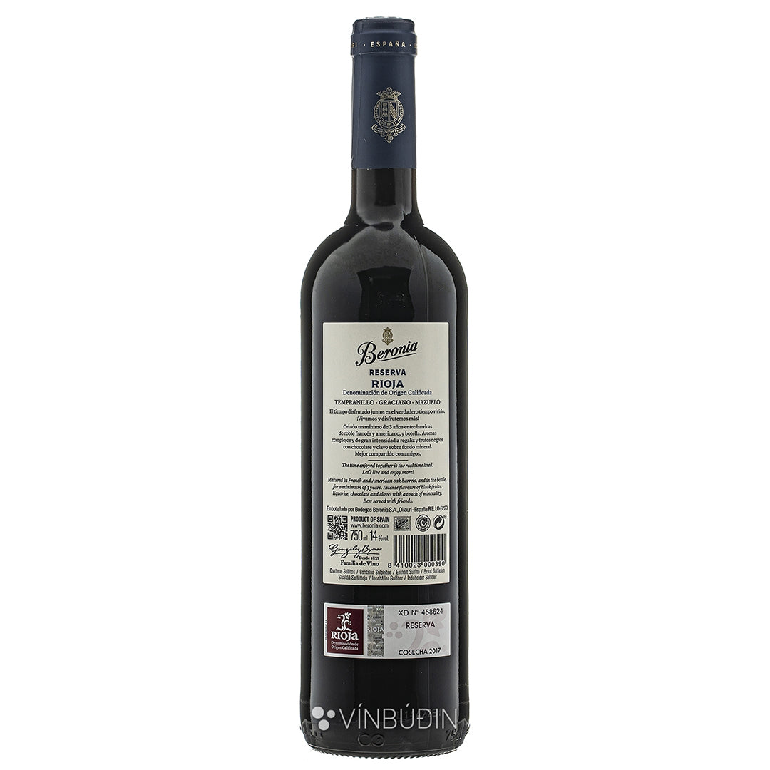 Bodegas Beronia Reserva, Tempranillo, Rioja, Spain 2017