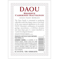 Daou Reserve, Cabernet Sauvignon, Paso Robles, California, United States 2020