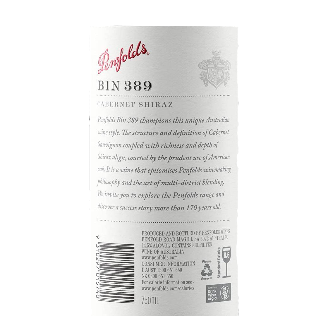 Penfolds Bin 389, Cabernet Sauvignon-Shiraz, Red Blend, South Australia, Australia 2019