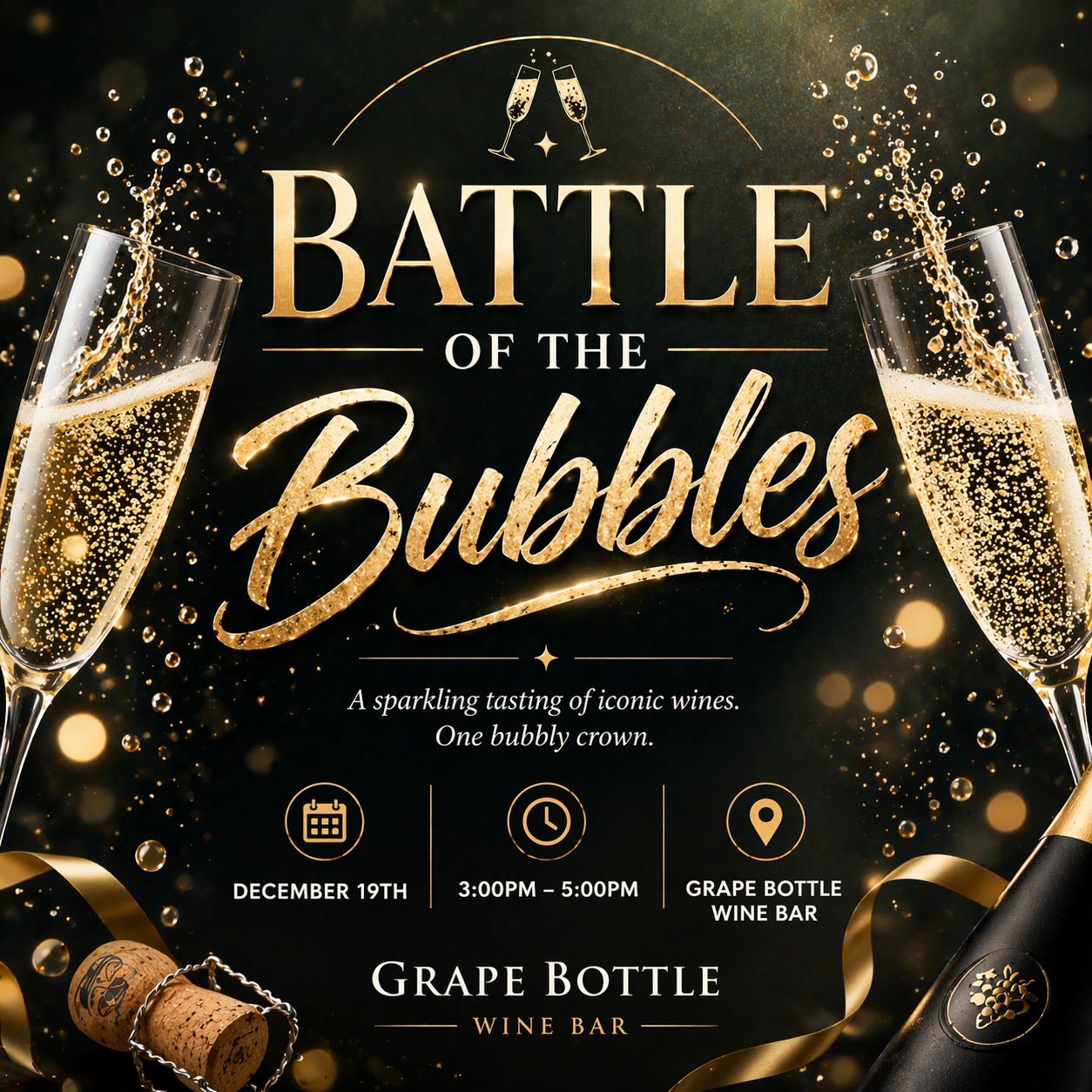 Battle of the Bubbles- December 19th, 3:00PM-5:00PM