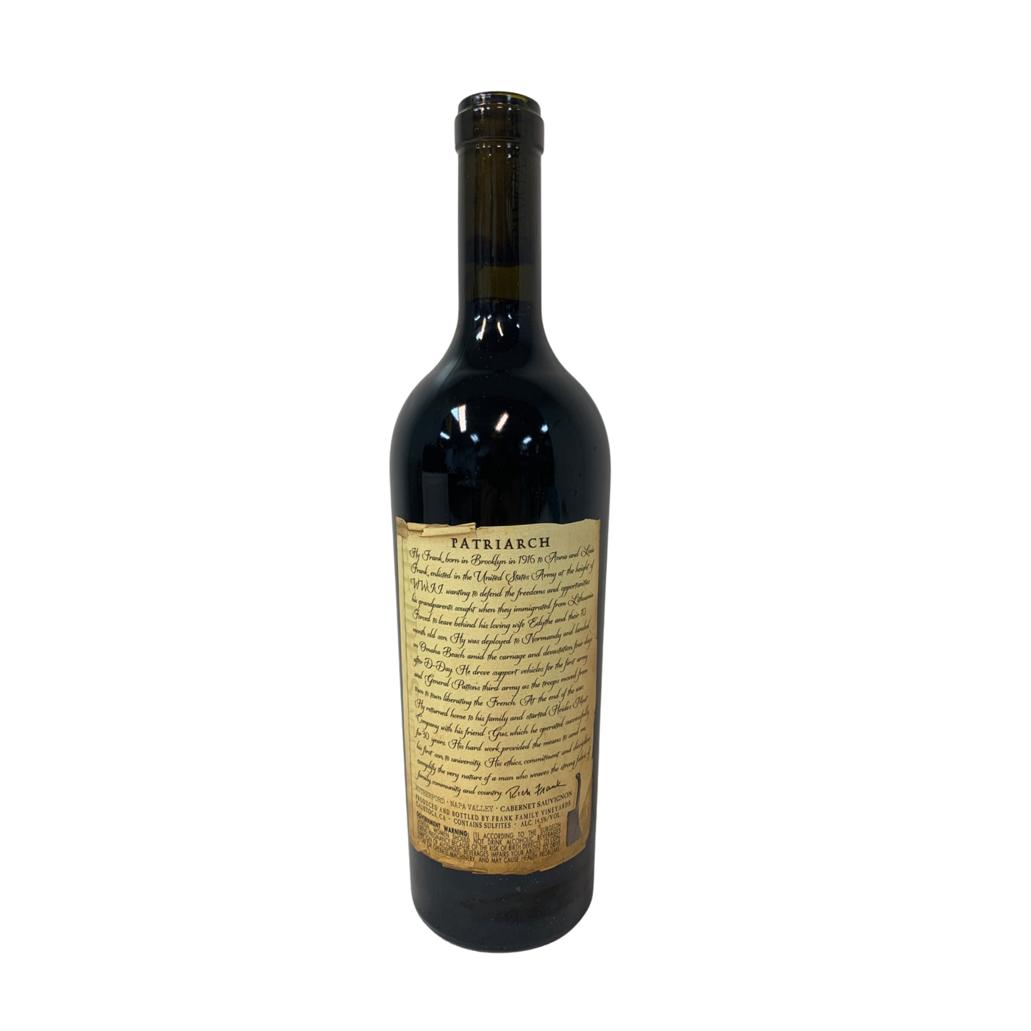 Frank Family Patriarch Cabernet Sauvignon, Napa Valley, California, USA 2012