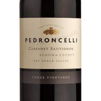 Pedroncelli Three Vineyards, Cabernet Sauvignon, Dry Creek, Sonoma, California, United States 2019