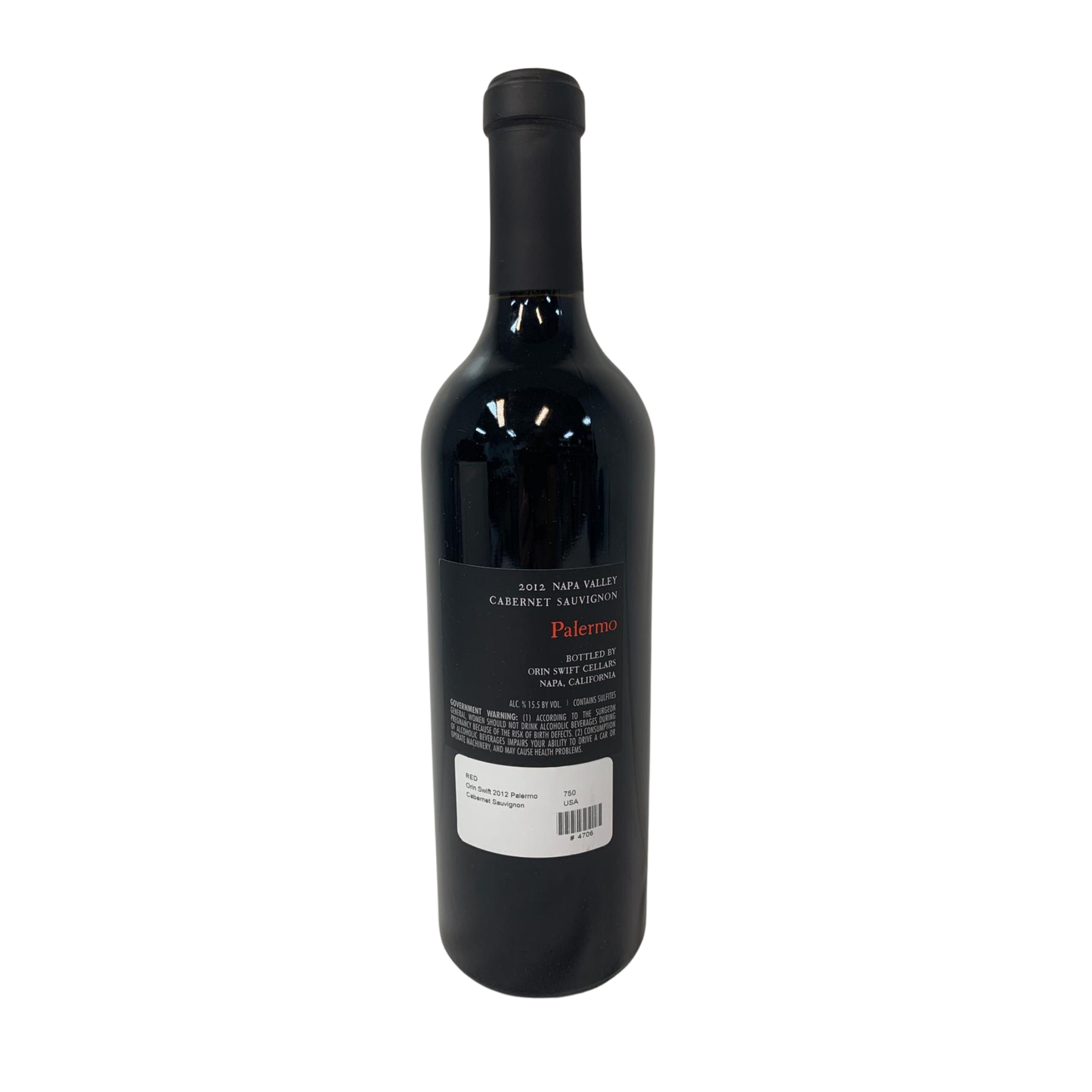 Orin Swift Palermo Cabernet Sauvignon, Napa Valley, California, USA 2012