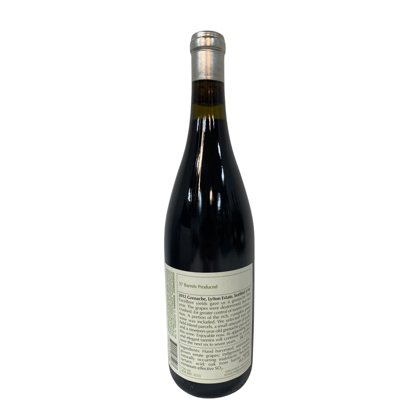 Ridge Vineyards Lytton Estate Grenache Dry Creek Valley, USA 2012
