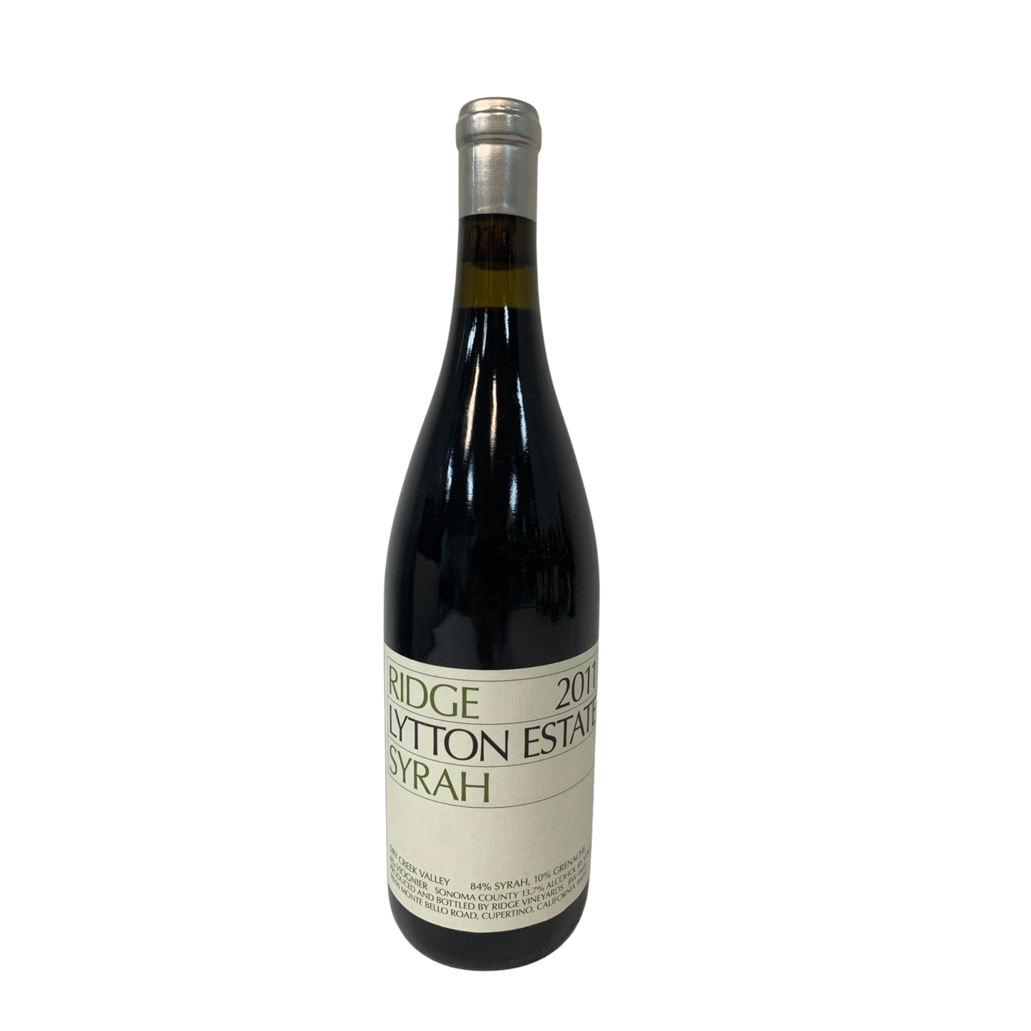 Ridge Lytton Estate Syrah, Dry Creek Valley, Sonoma County, California, USA 2011