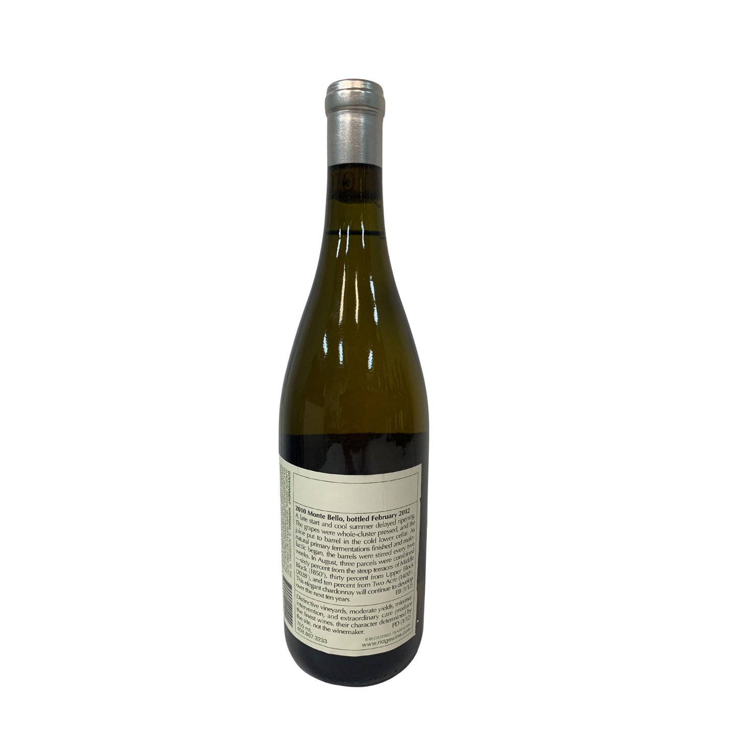 Ridge Monte Bello Chardonnay, Santa Cruz Mountains, California, USA 2010