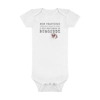 Baptized In Burgundy Baby Onesie