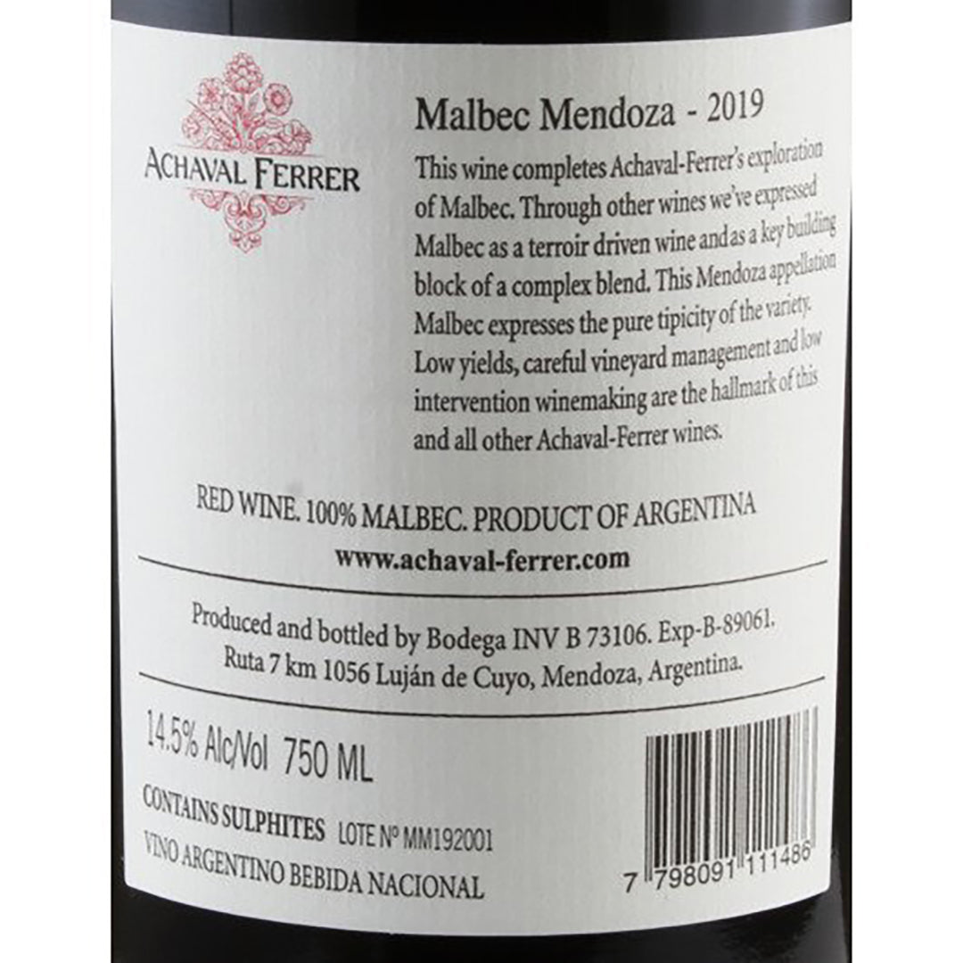 Achaval Ferrer, Malbec, Mendoza, Argentina 2021