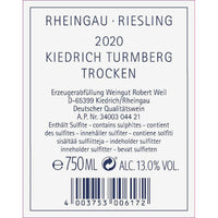 Robert Weil, Trocken Riesling, Rheingau, Germany 2020