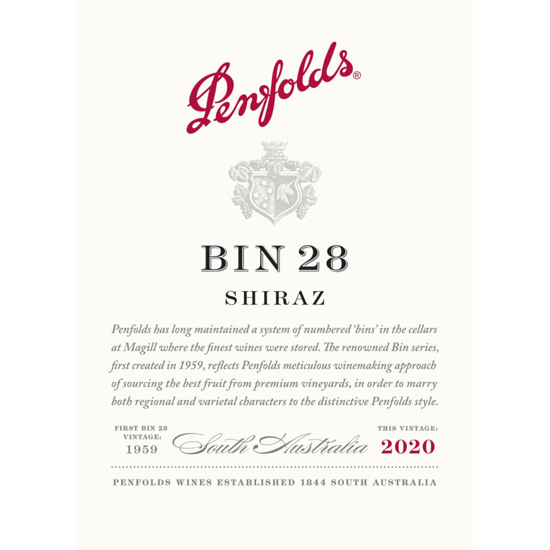 Penfolds Bin 28, Shiraz, South Australia, Australia 2020