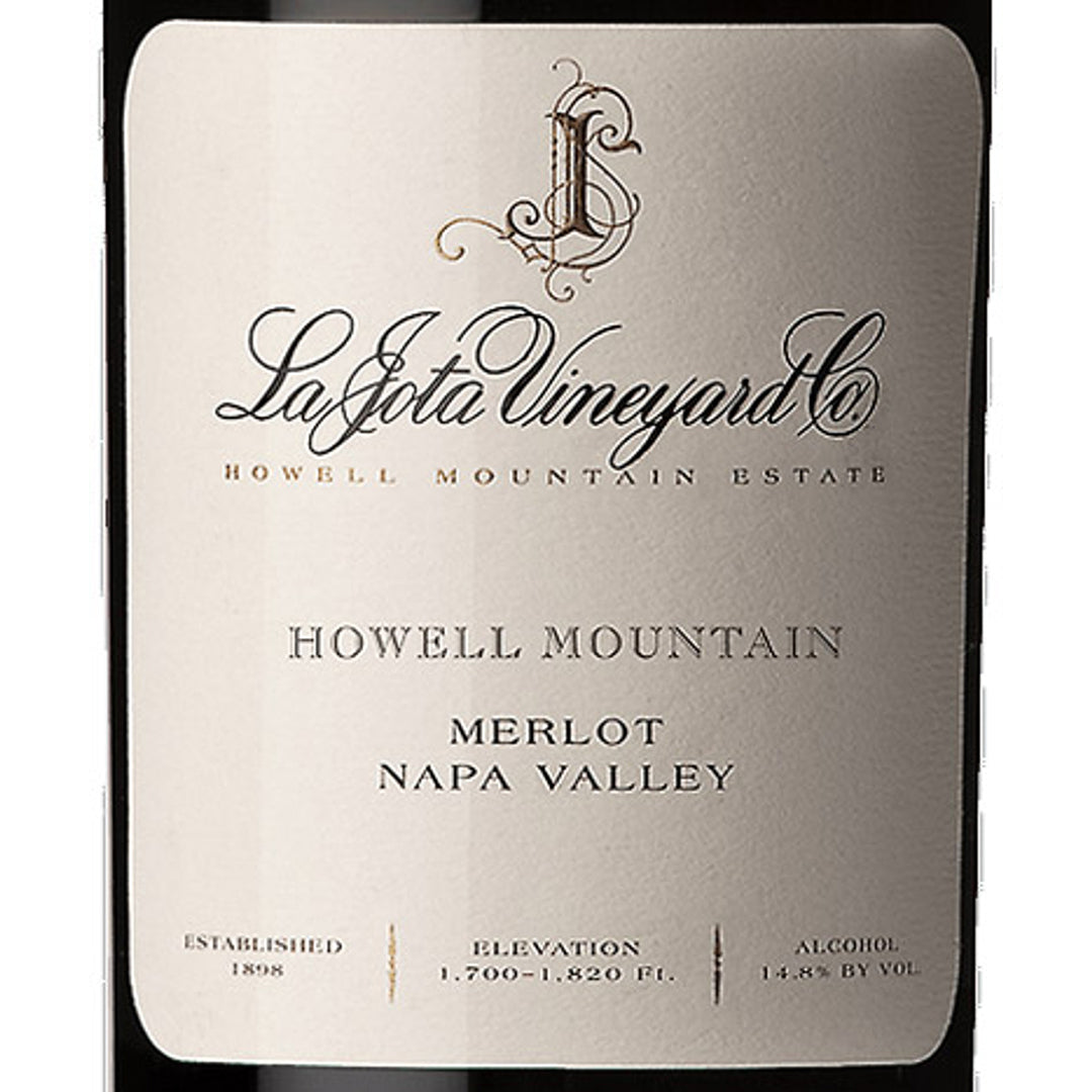 La Jota Vineyard, Merlot, Howell Mountain, Napa, California, United States 2018